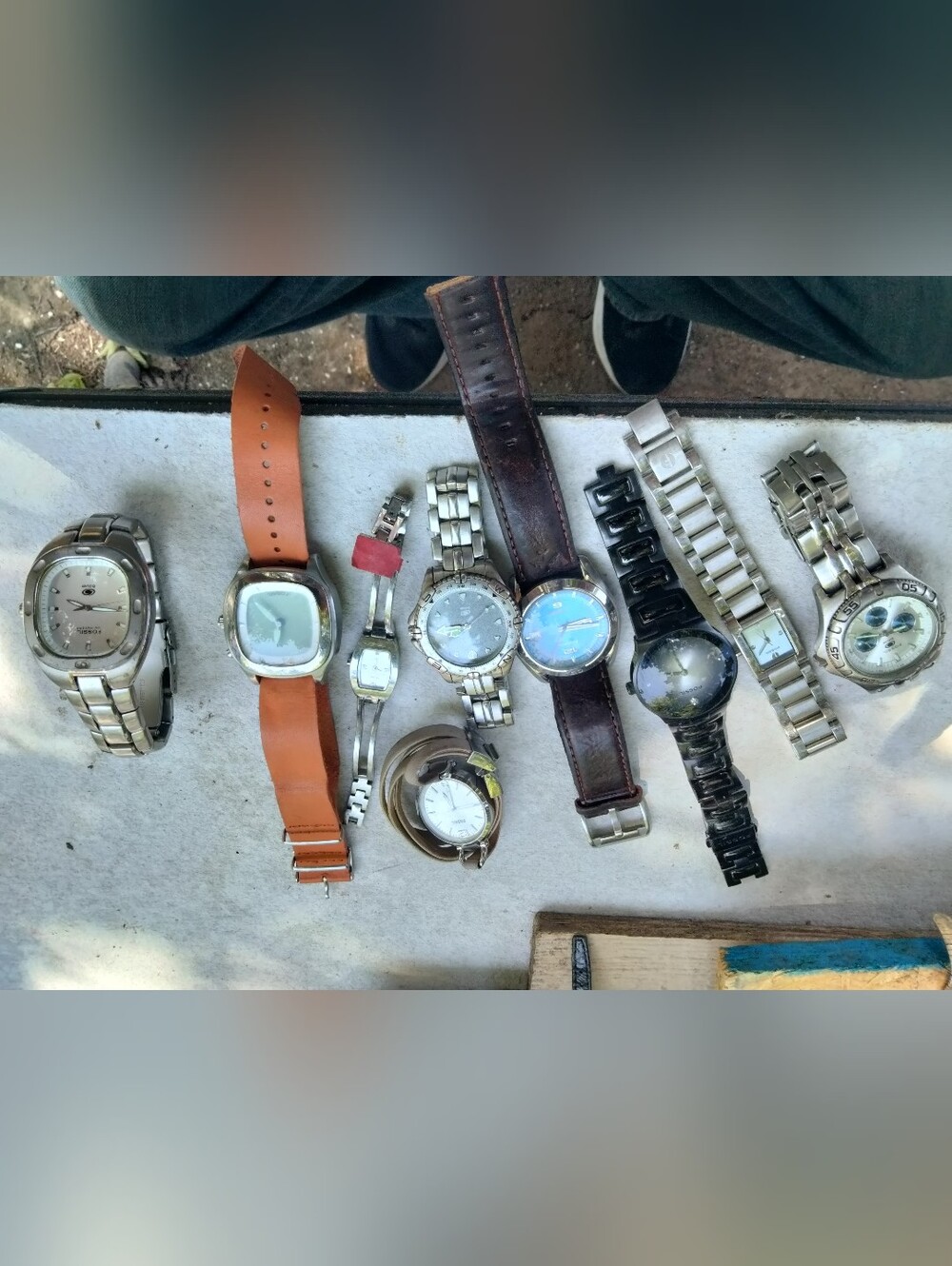 Vintage Fossil Men's/Women Multi-Watch Lot Of 10 Wrist Watches